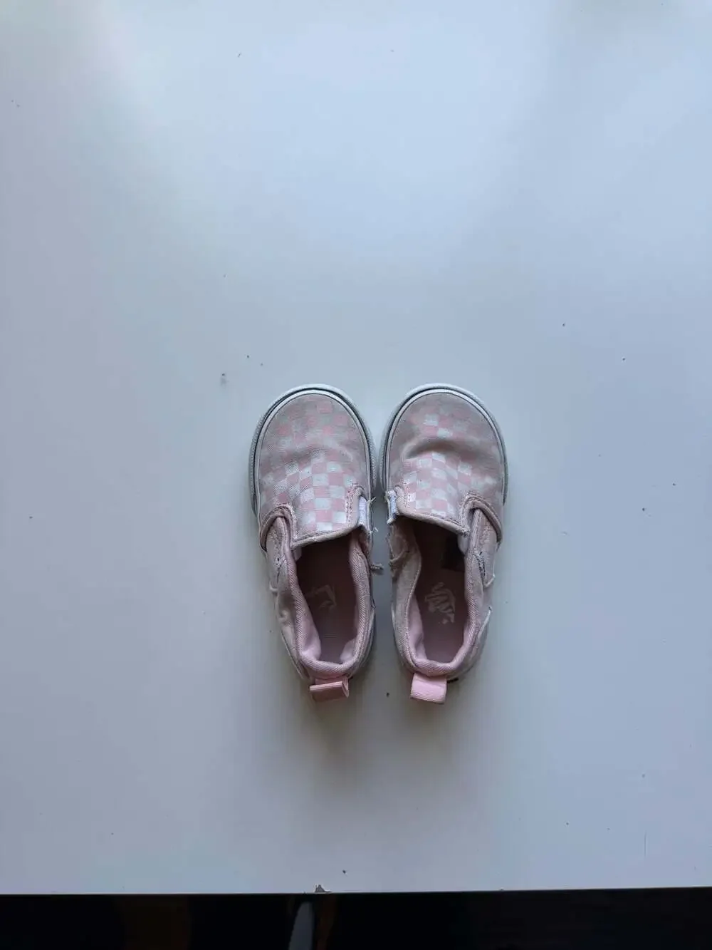 Vans Slip-On V Crib Checkerboard Size 7.0 Toddler Pink